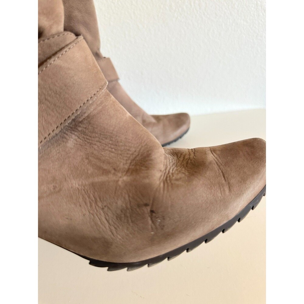 Paul Green Women’s Naomi Suede Ankle Boots Buckle Taupe Tan City School Size 5.5 - Picture 5 of 11